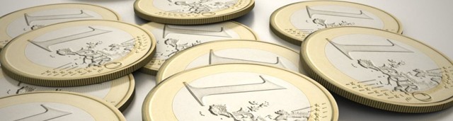 Photo of 1 euro coins